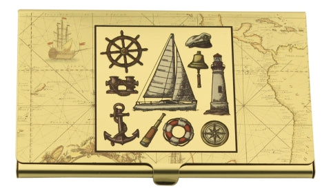 Visitenkartenbox - maritim, Messing · SC 1110