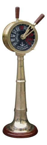 Maschinentelegraf, Messing auf Holzsockel