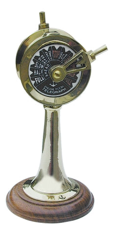 Maschinentelegraf, Messing auf Holzsockel · SC 1195