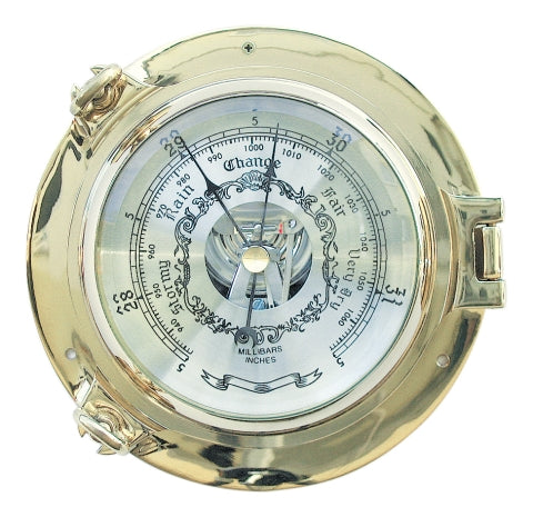 Barometer im Bullauge, Messing