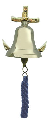 Glocke mit Anker-Wandhalterung, Messing