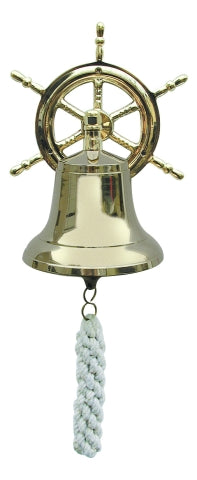 Glocke mit Steuerradwandhalterung, Messing