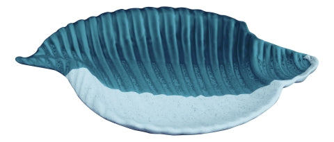 Platte Muschel, Steingut lackiert