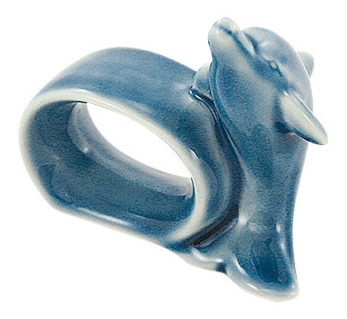 Serviettenring Delfin, Steingut lackiert