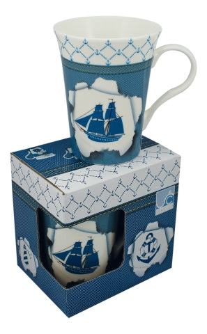 Tasse/Kaffeebecher Schiff, Porzellan