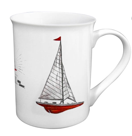 Tasse/Kaffeebecher Segler, Porzellan