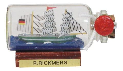 Flaschenschiff Rickmer Rickmers, 6 cm