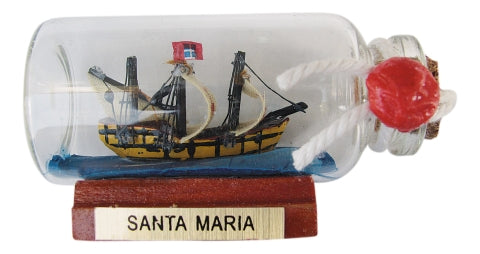 Flaschenschiff SANTA MARIA, 6 cm