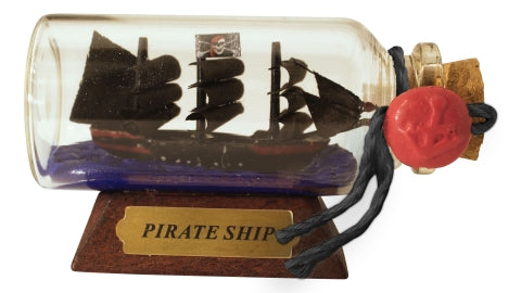Flaschenschiff Piratenschiff, 6 cm