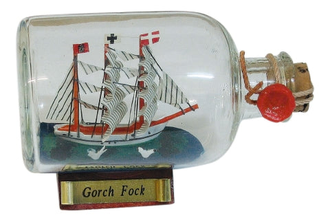 Flaschenschiff Gorch Fock, 9 cm