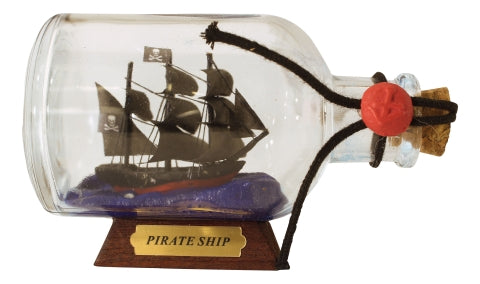 Flaschenschiff Piratenschiff, 9 cm
