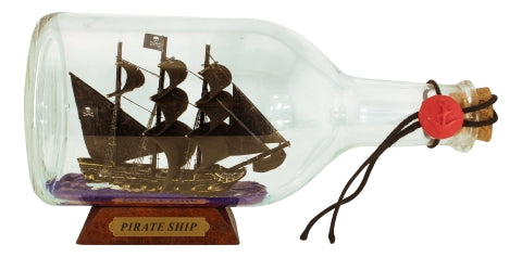 Flaschenschiff Piratenschiff, 22 cm