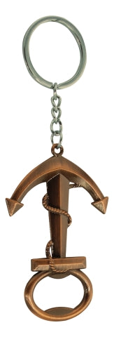 Schlüsselanhänger - Anker-Flaschenöffner, Zink kupferfarben · SC 4660