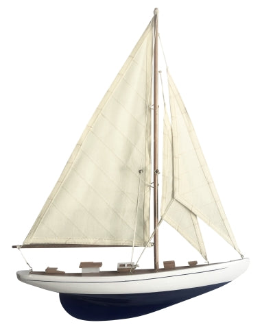 Halbrumpf-Segelyacht, Holz mit Stoffsegel · SC 5058