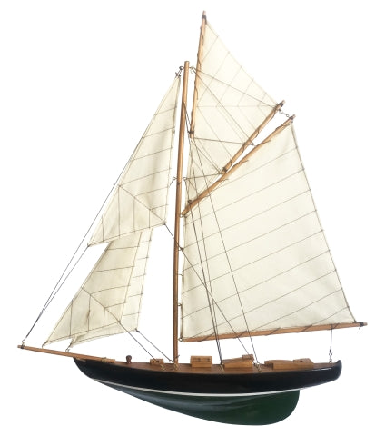Halbrumpf-Segelyacht, Holz mit Stoffsegel · SC 5060