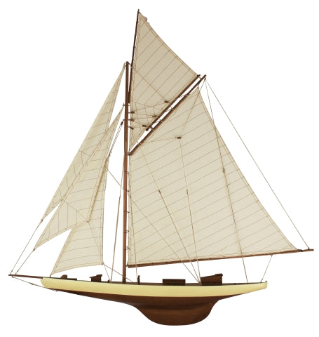 Halbrumpf-Segelyacht, Holz mit Stoffsegel · SC 5064