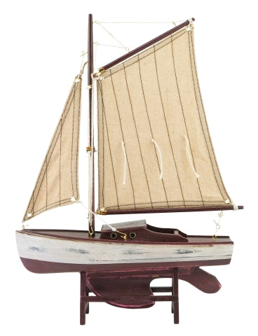 Segel-Yacht, weinrot-antik · SC 5065