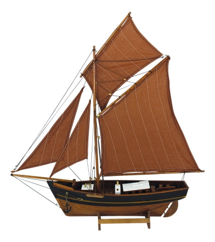 Fischerboot, Holz mit Stoffsegel · SC 5131