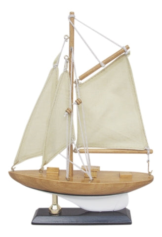 Segel-Yacht, Holz mit Stoffsegel · SC 5169