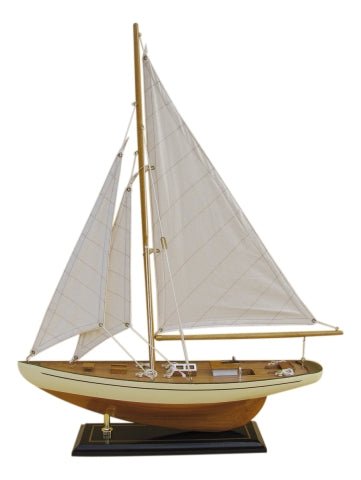 Segel-Yacht, Holz mit Stoffsegel · SC 5173