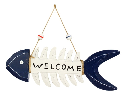 Grätenfisch-WELCOME, Holz bemalt · SC 5510