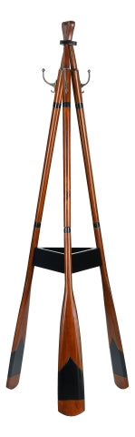 Paddel-Kleiderständer, Holz bemalt