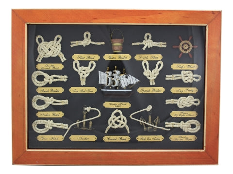 Knotentafel hinter Glas, Holz – englisch · SC 5566