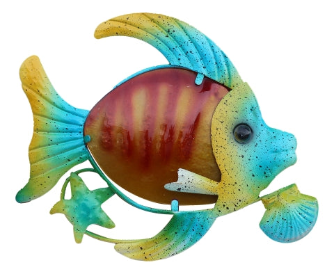 Wandhänger Fisch, Metall/Glas