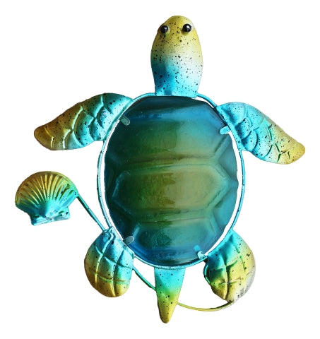 Wandhänger Schildkröte, Metall/Glas