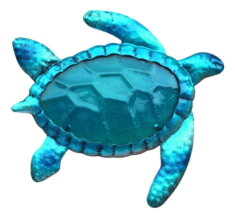 Wandhänger Schildkröte, Metall/Glas