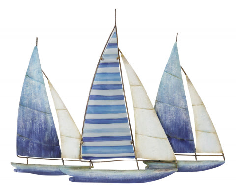 Wandhänger Boote, Metall/Glas