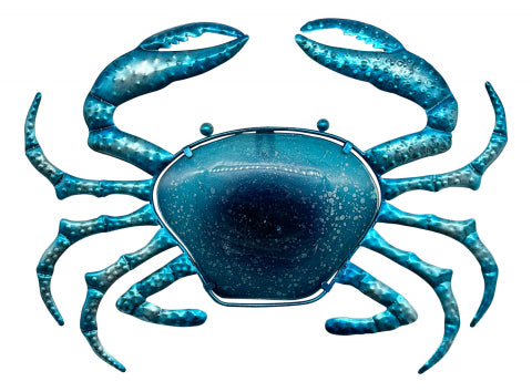 Wandhänger Krabbe, Metall/Glas