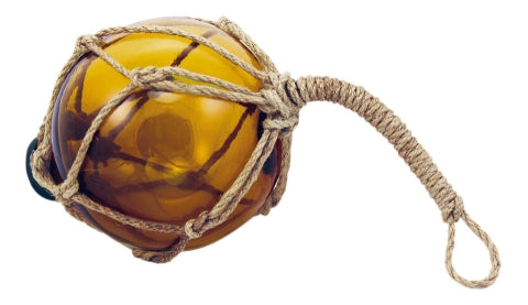 Fischerkugel, amber, Ø 10 cm