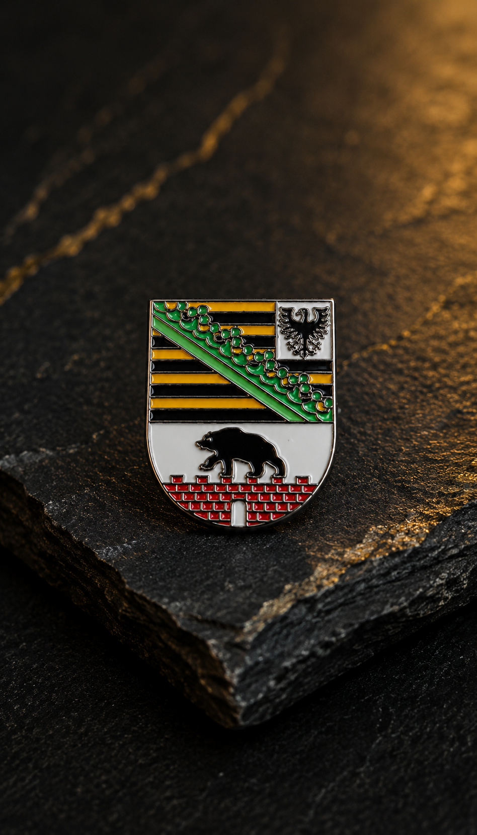 Sachsen Wappen Anstecknadel – Hochwertiger Metall-Pin