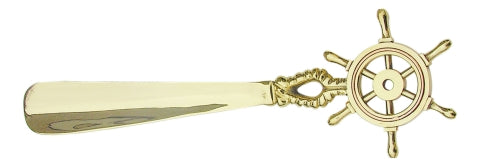 Schuhlöffel - Steuerrad, Messing mit Kupferring · SC 7030