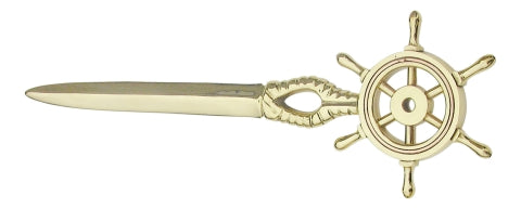 Brieföffner - Steuerrad, Messing mit Kupferring · SC 7032
