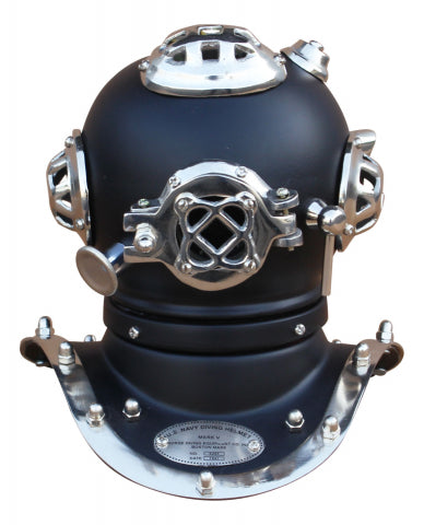 Taucherhelm, Eisen in Nickel & Schwarz-Ausführung