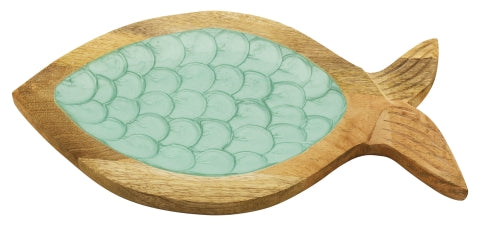 Platte Fisch, Mango-Holz emailliert · SC 9700