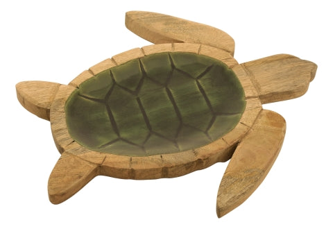 Platte Schildkröte, Mango-Holz emailliert · SC 9701