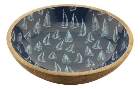 Schale Segelboote, Mango-Holz emailliert · SC 9712
