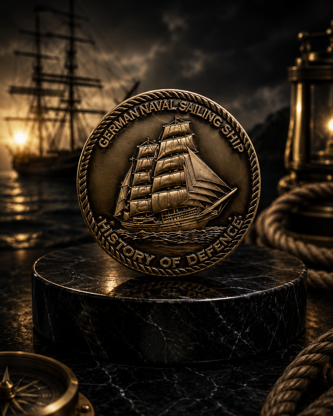 Historic Sailing Ship Challenge Coin