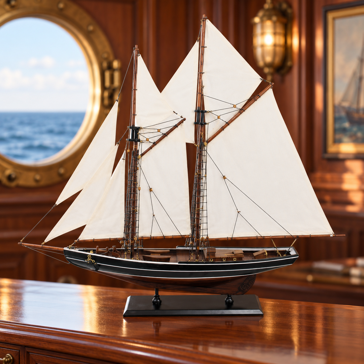 Segel-Yacht Bluenose, 74 cm – gestaltete maritime Ansicht