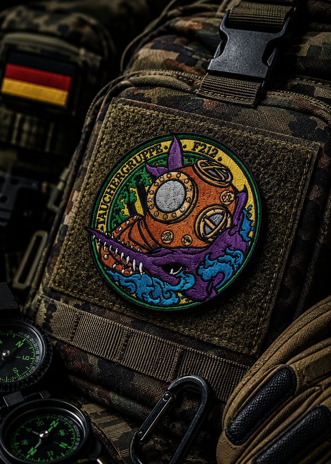 Tauchergruppe F212 Taktischer Aufnäher (Stickerei)