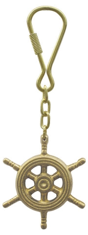 Steuerrad-Schlüsselanhänger aus Messing – Sea-Club 1009