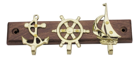 Maritimer Schlüsselhaken mit drei Motiven – Sea-Club 1123