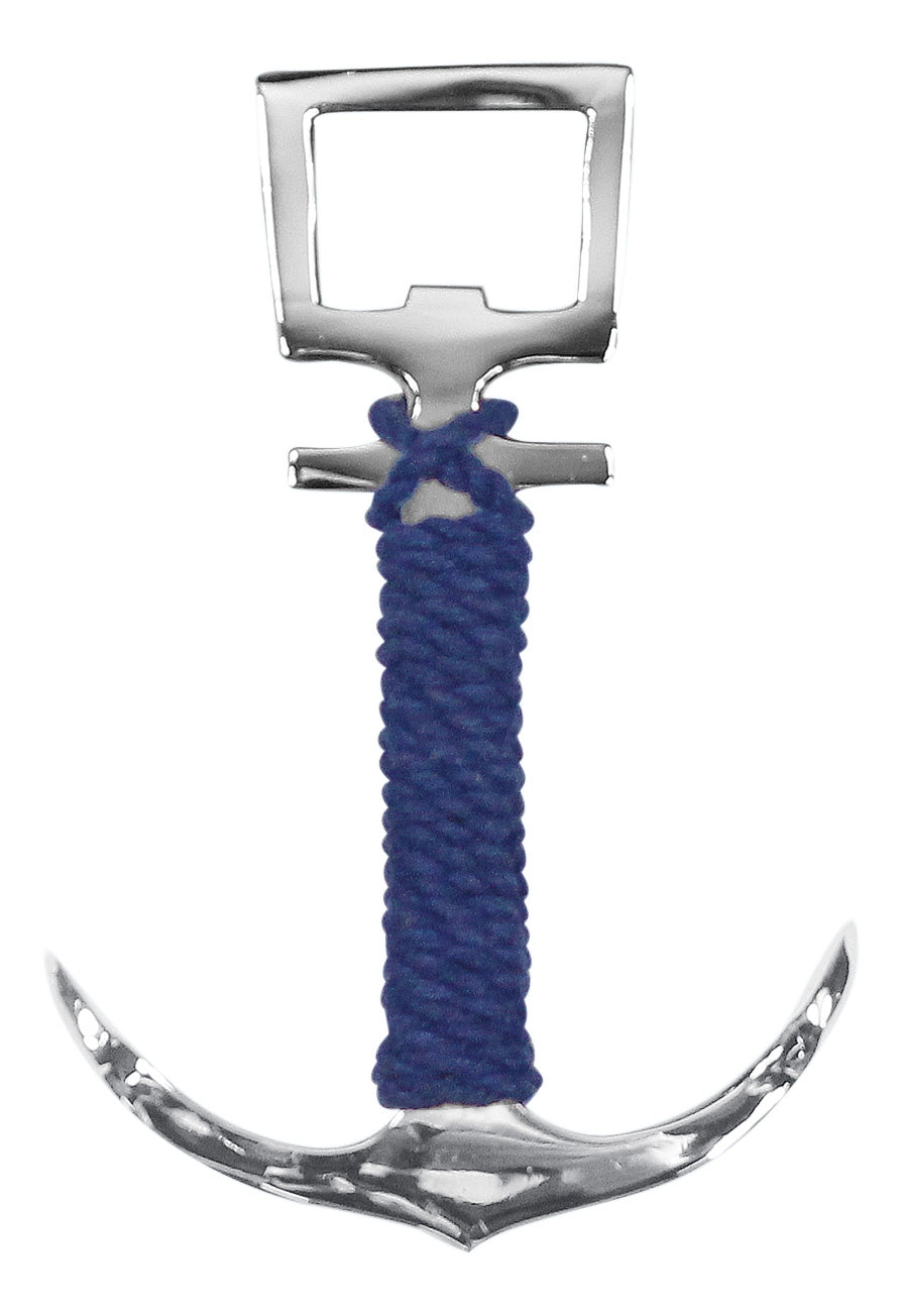 Anker-Flaschenöffner mit blauem Tau, SEA-CLUB 1517N