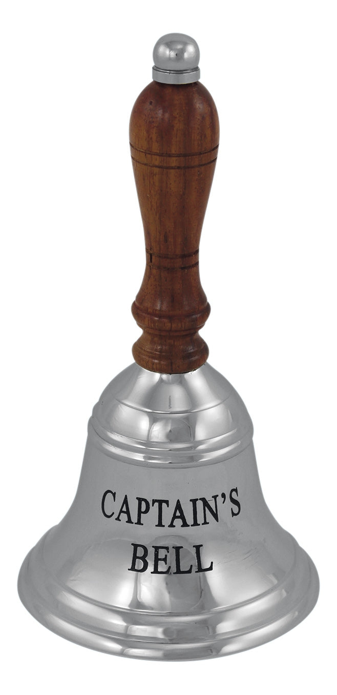 Handglocke Captain’s Bell mit Holzgriff, SEA-CLUB 7024N
