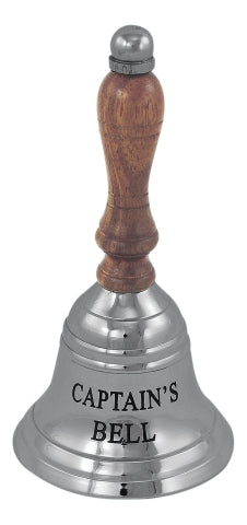 Vernickelte Handglocke Captain’s Bell, 12,5 cm – SEA-CLUB 7078N