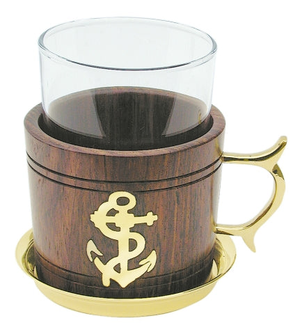 Grog-Glas mit Messinguntersetzer – SEA-CLUB 7094