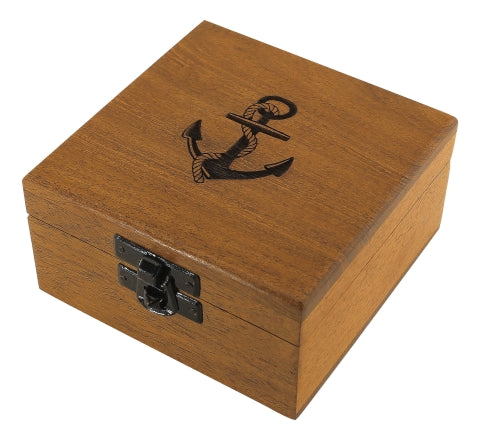 Akazienholzbox mit Ankergravur – SEA-CLUB 7300